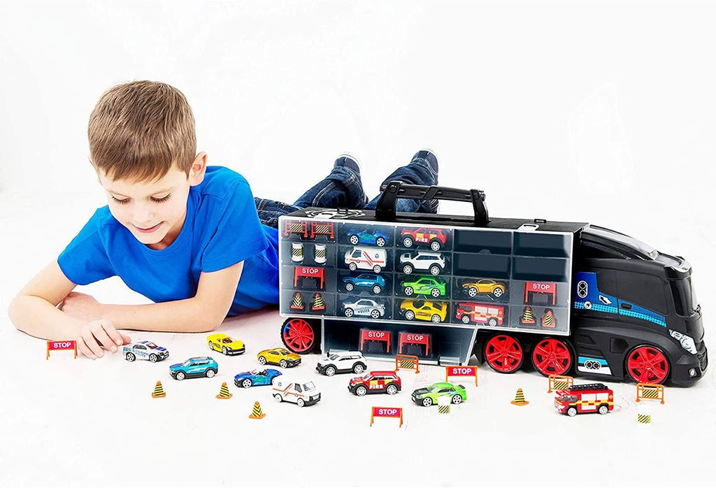 Teamsterz Transporter Carry Case with 10 Cars Included - TOYBOX Toy Shop