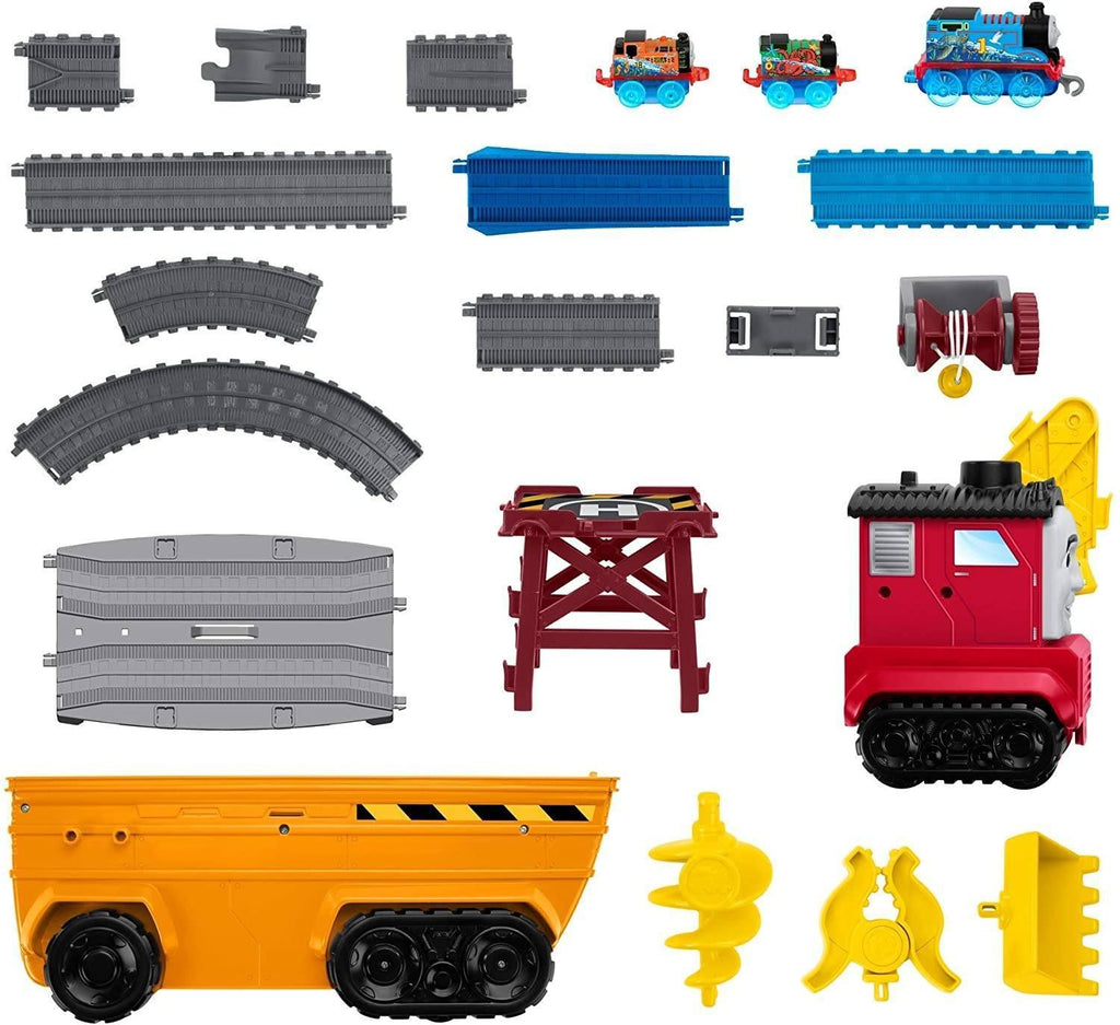 Thomas & Friends GDV38 Super Cruiser 2-in-1 Large Vehicle and Track Set with Trackmaster and MINIS Train Engines - TOYBOX Toy Shop