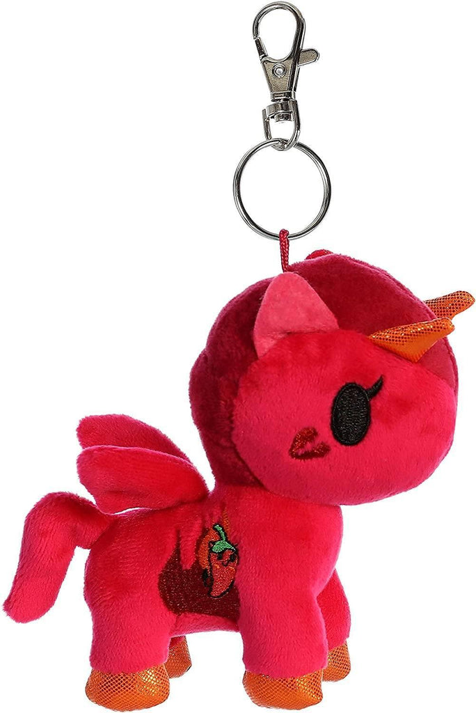 Tokidoki AURORA 60800 Plush Peperoni Red Unicorno Key Clip - TOYBOX Toy Shop