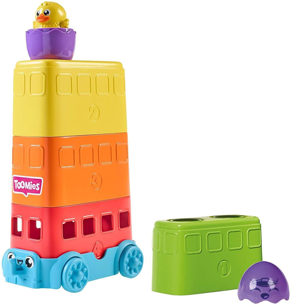 Tomy Toomies Hide & Squeak Stacker Decker Bus - TOYBOX Toy Shop