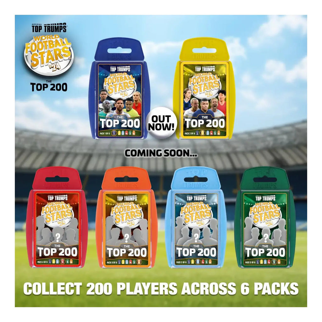 Top Trumps World Football Stars Top 200 Card Game - Pack 2 - TOYBOX Toy Shop