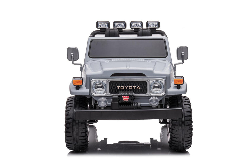 TOYOTA Land Cruiser Jeep 12V Battery 2-Seater Ride-on Car - Grey - TOYBOX