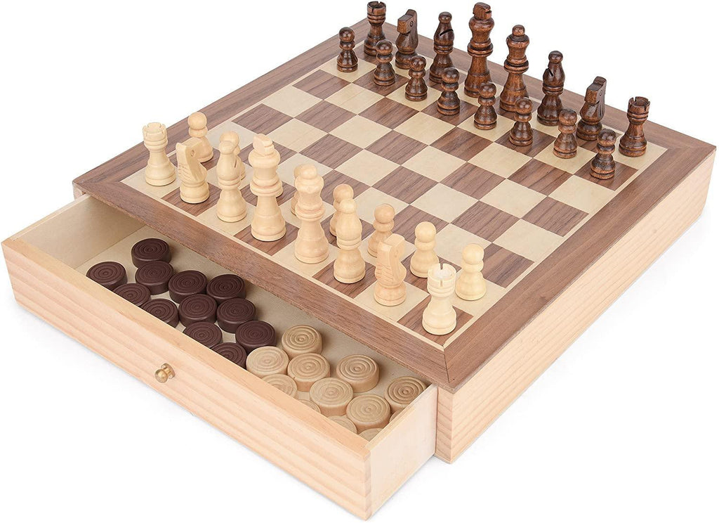 Toyrific Chess and Draughts 2-in-1 Game Board Set - TOYBOX Toy Shop