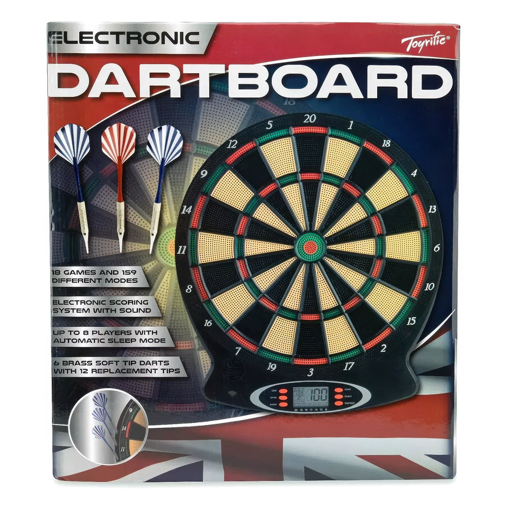 Toyrific Electronic Dart Board - with 6 Soft Tip Darts