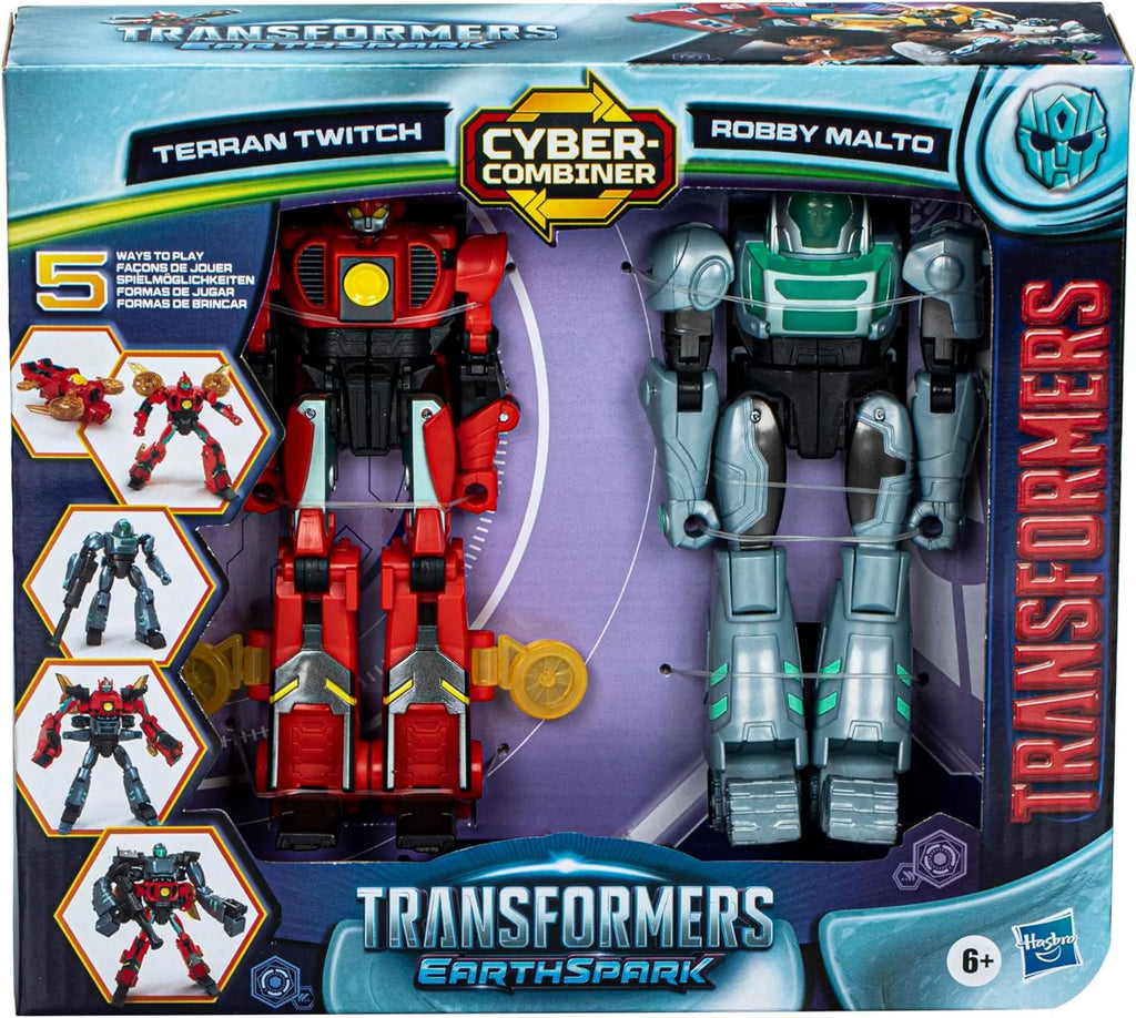 TRANSFORMERS EarthSpark Cyber-Combiner Terran Twitch and Robby Malto Robot - TOYBOX Toy Shop