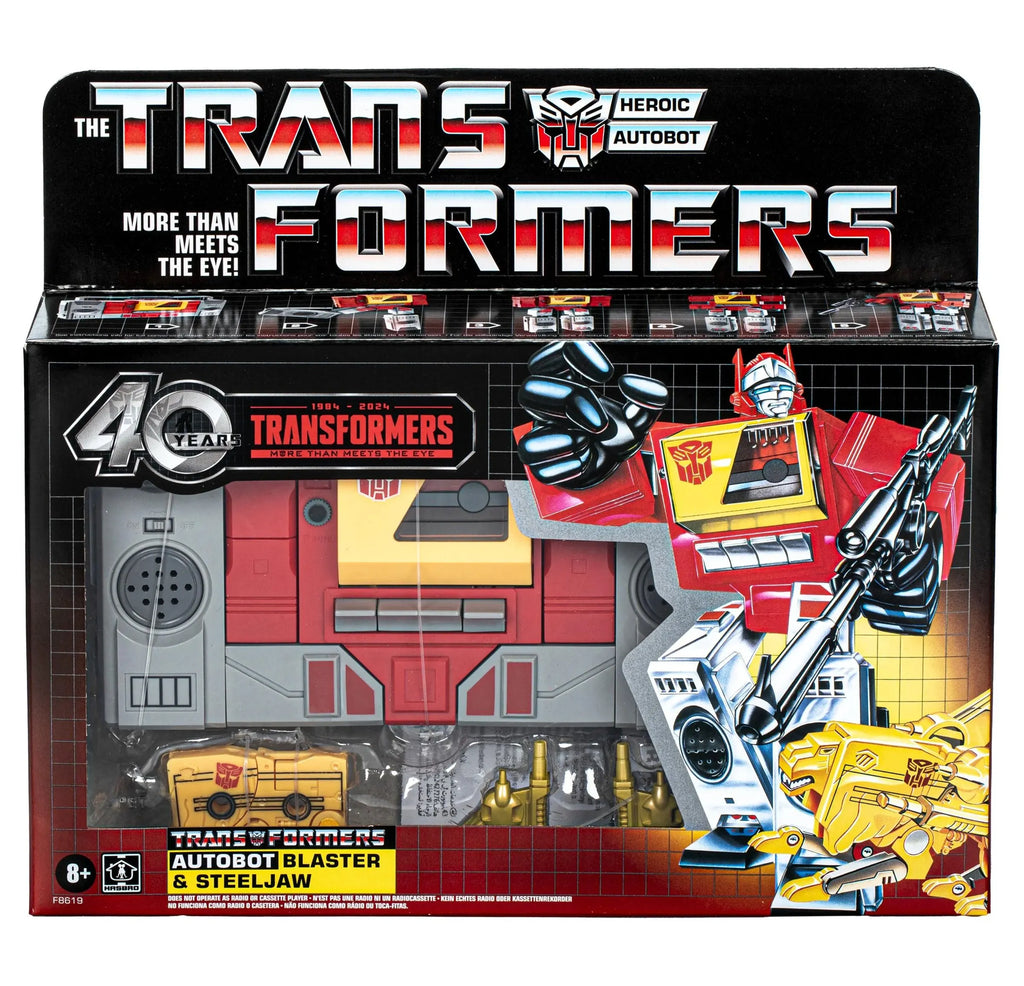 Transformers Retro 40th Anniversary Action Figure - G1 Autobot Blaster & Steeljaw - TOYBOX Toy Shop