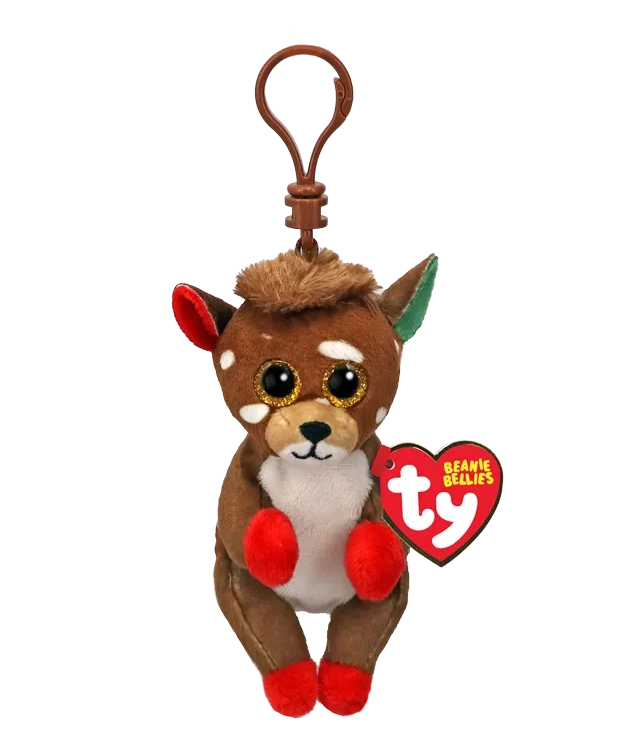 Ty Beanie Boo's Clip Christmas Juno Reindeer 7cm