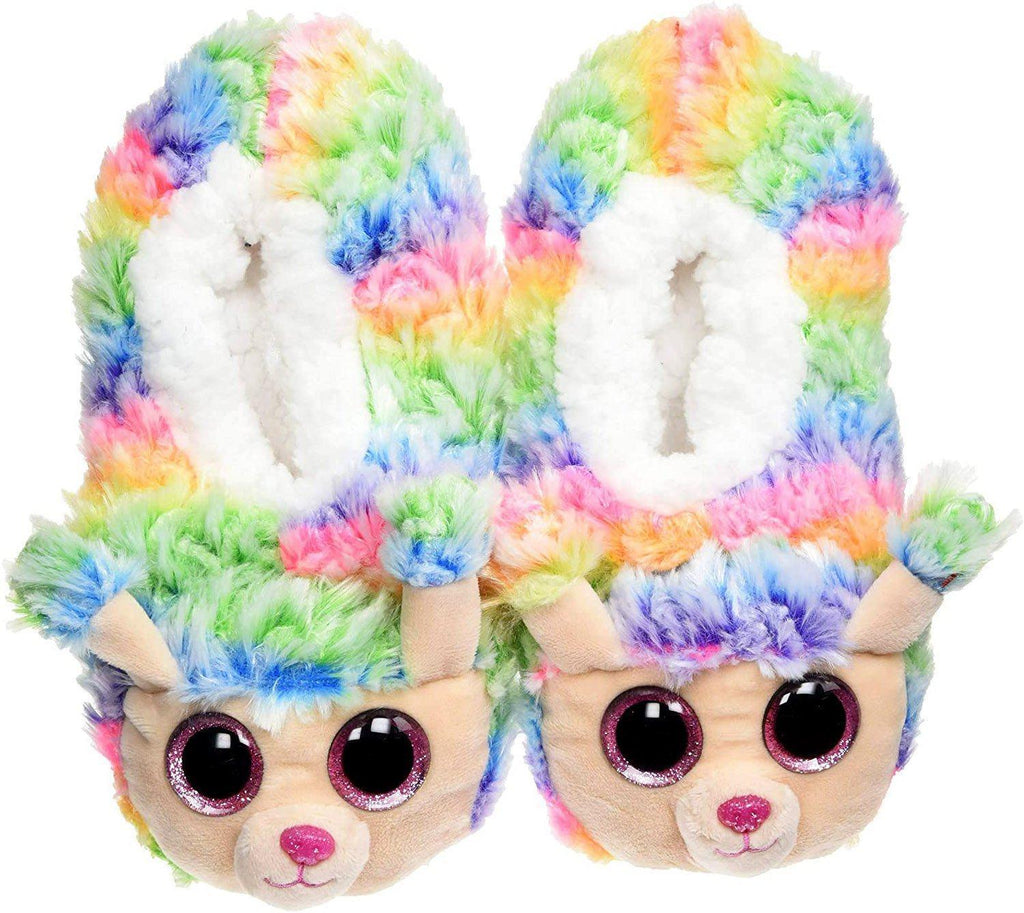 Ty Beanie Boos Slipper Socks - Rainbow Poodle - TOYBOX Toy Shop