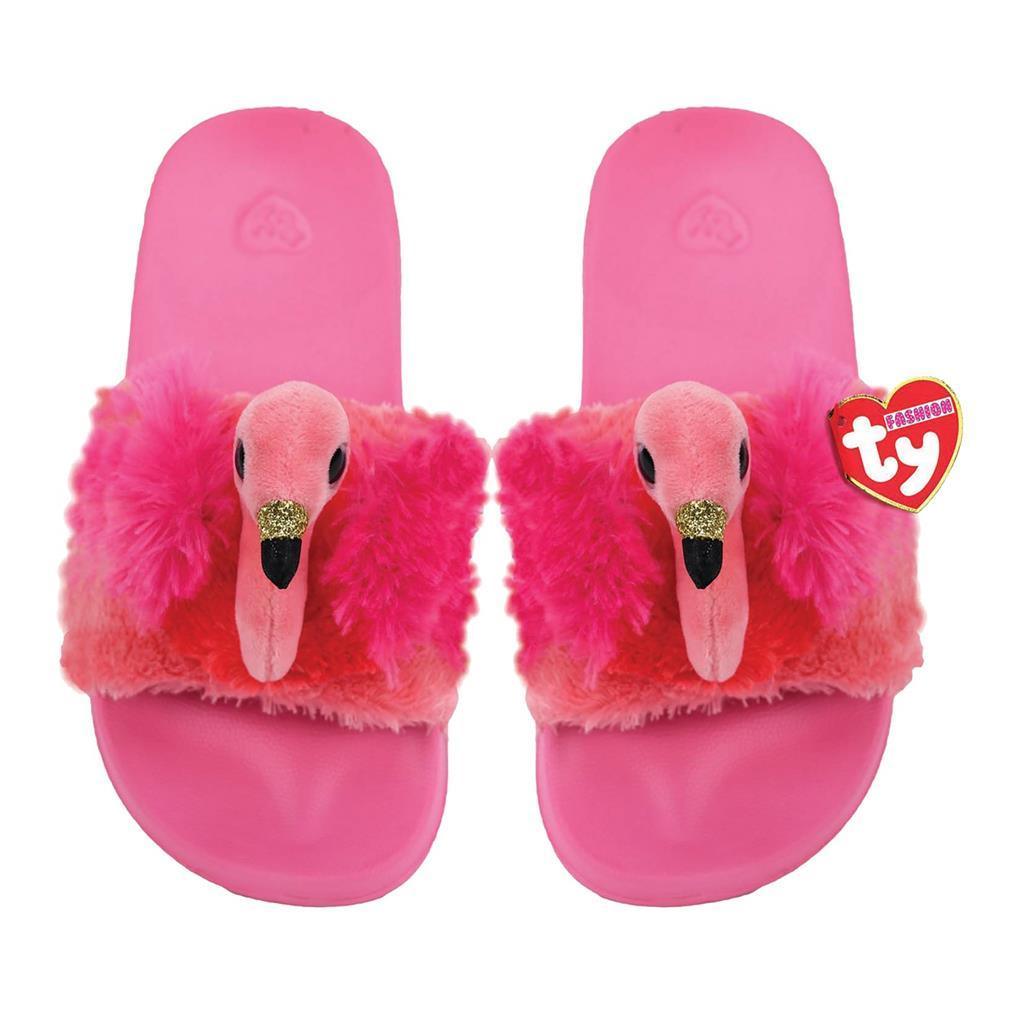 Ty Fashion Slide Slippers Gilda Flamingo - Size 32-34 - TOYBOX Toy Shop