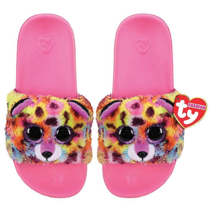 Ty Fashion Slide Slippers Giselle Leopard - Size 32-34 - TOYBOX Toy Shop