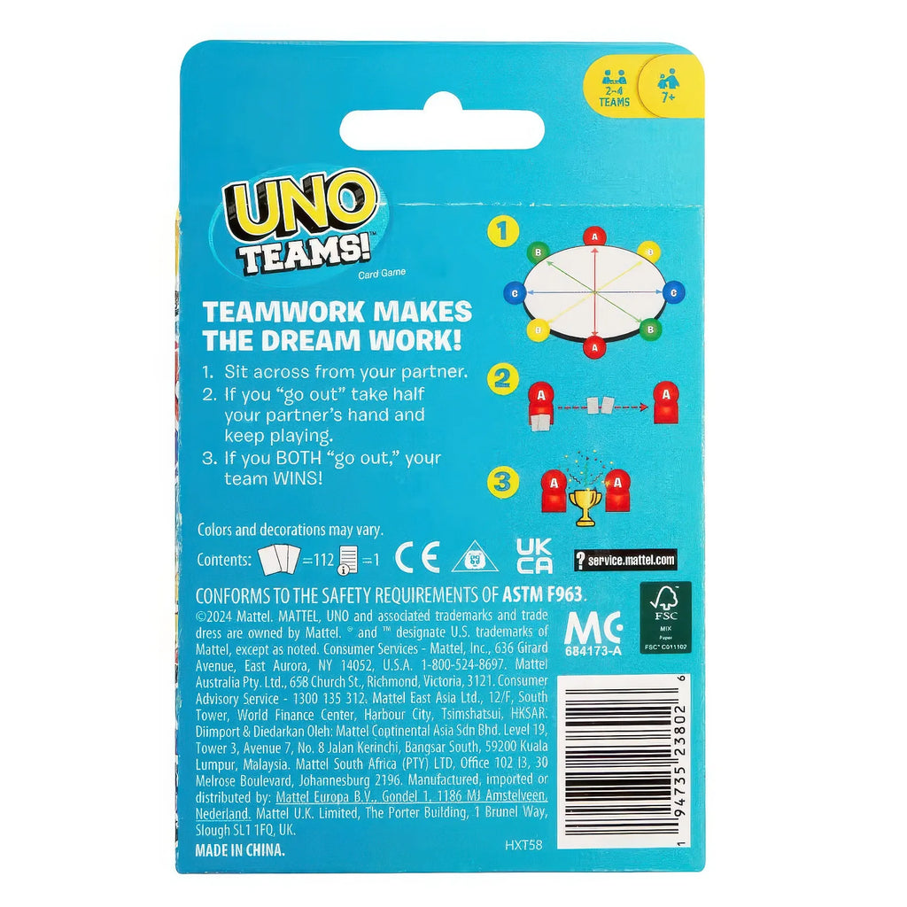 UNO Teams Card Game