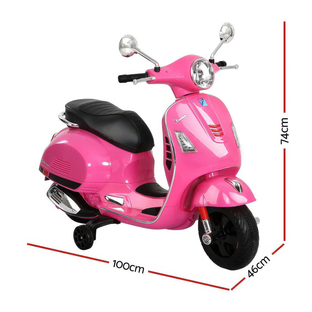 Vespa 946 Kids Electric 12V Battery Powered Motorbike Ride-on - Pink - TOYBOX Toy Shop