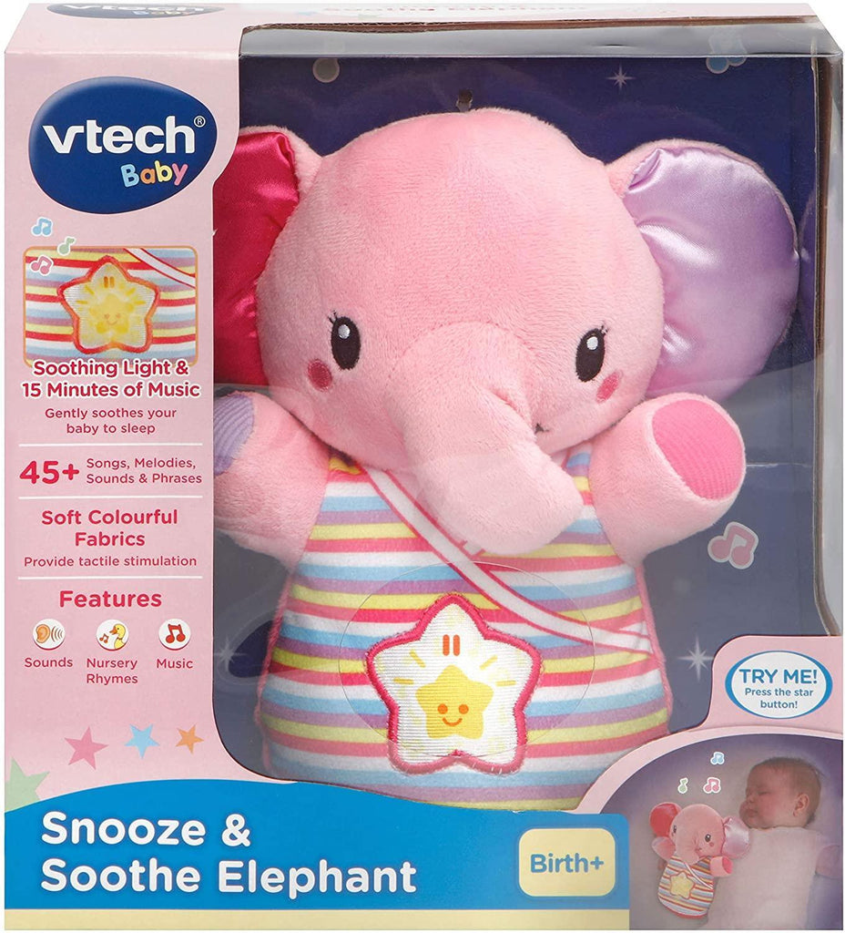VTech 508653 Snooze and Soothe Elephant Pink - TOYBOX Toy Shop