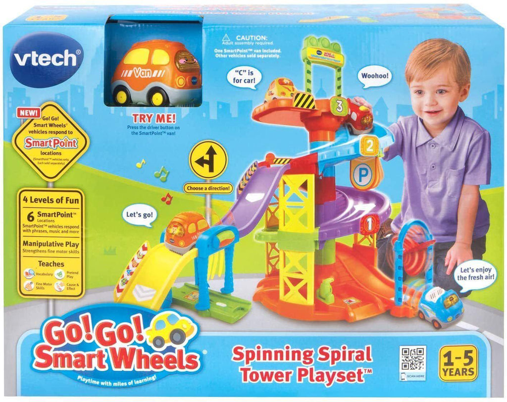 VTech Go! Go! Smart Wheels Spinning Spiral Tower Playset - Greek - TOYBOX Toy Shop