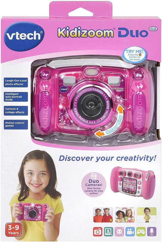 VTech Kidizoom Duo 5.0 Kids Digital Camera - Pink - TOYBOX