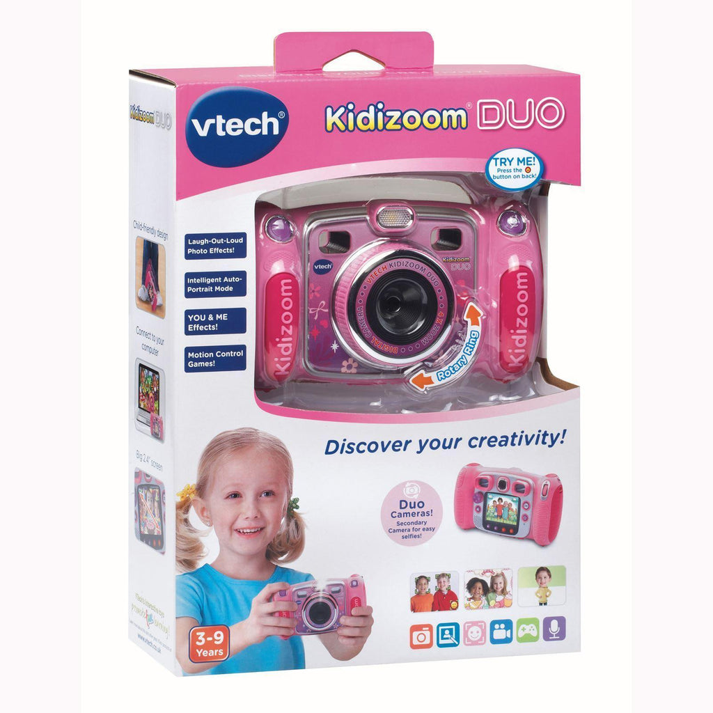 VTech Kidizoom DUO DX Digital Camera - Pink - Greek - TOYBOX