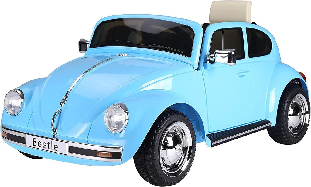 VW Beetle 12V Battery Ride-on Car with Remote Control - Blue - TOYBOX