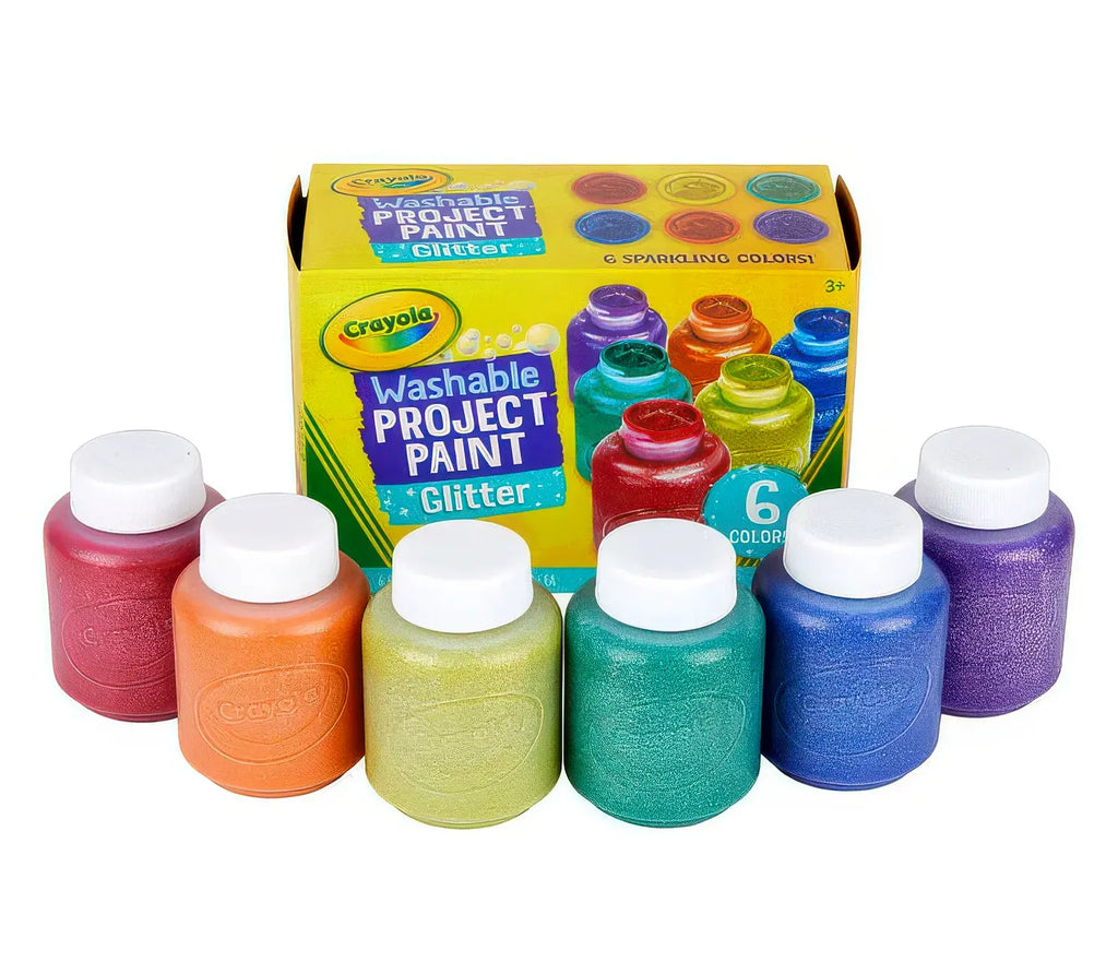 Washable Glitter Paint 6 Count - TOYBOX Toy Shop