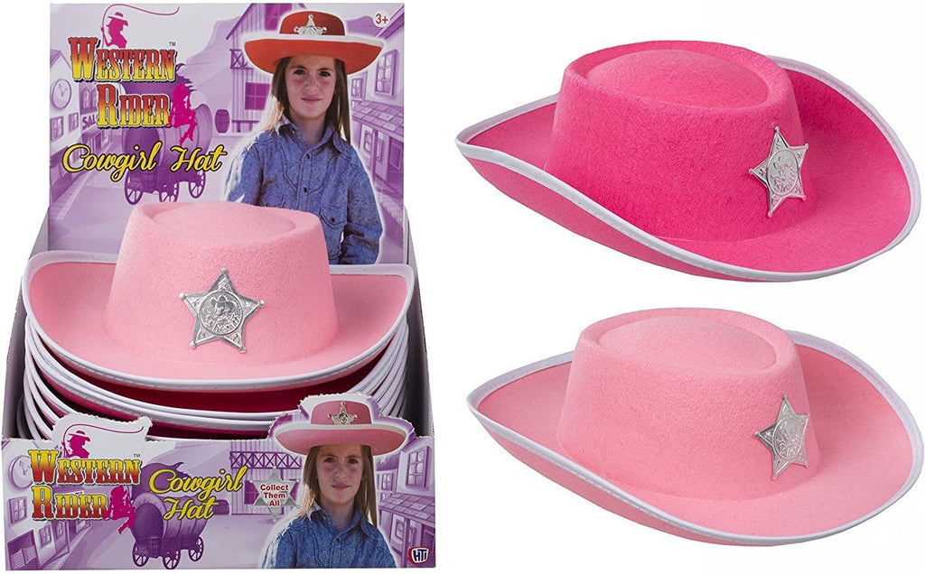 Western Riders Fancy Dress Girls Cowgirl Hat - Pink - TOYBOX Toy Shop