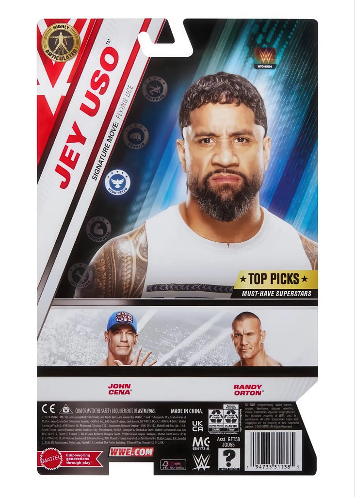 WWE Jey USO Yeet Main Event Top Picks Series 2025 Wrestling Action Figure