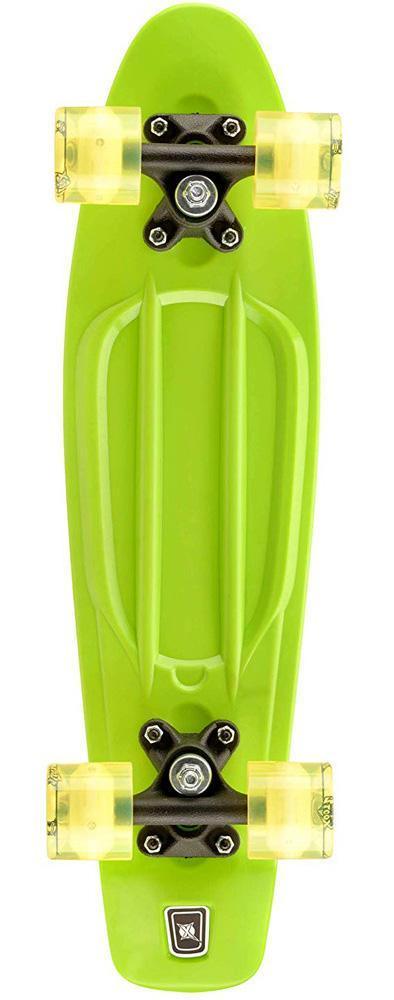 XOOTZ 22-Inch Skateboard with LED Light Up Wheels - Green - TOYBOX Toy Shop