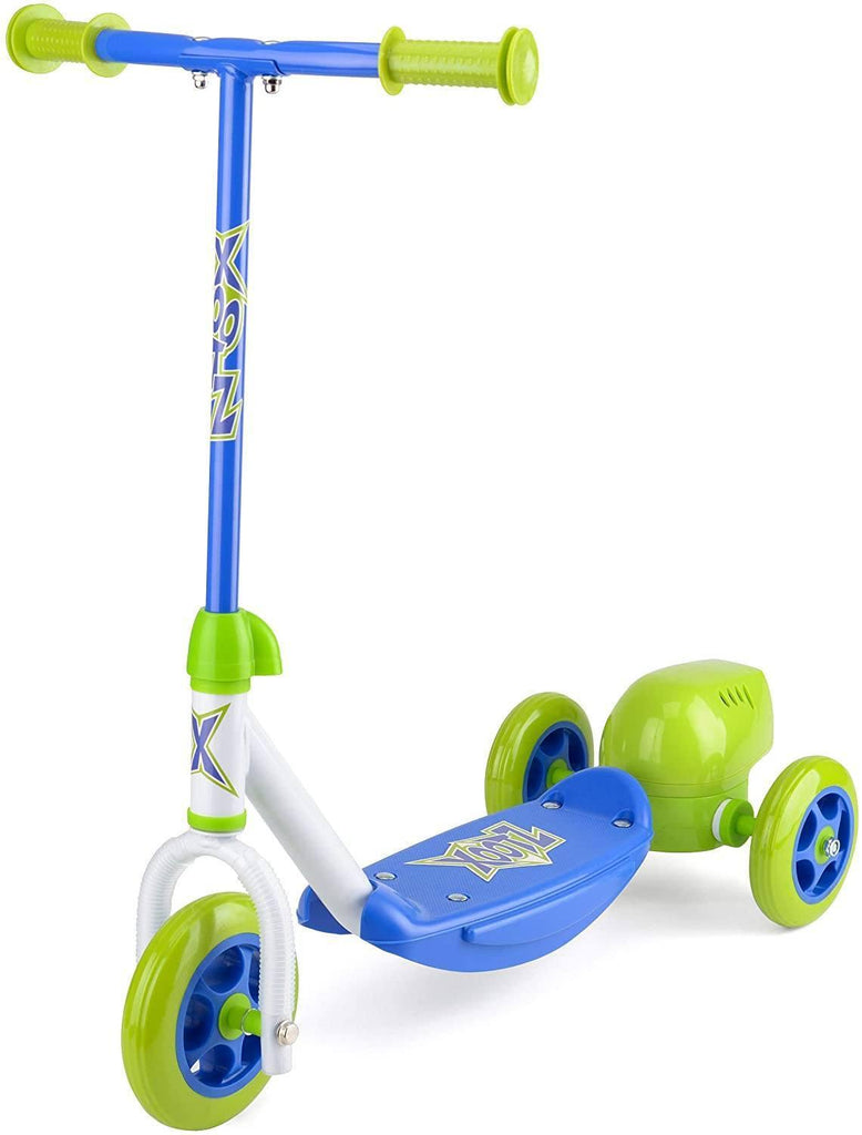 XOOTZ Kids Bubble Scooter, 3 Wheel Kick Scooter with Bubble Blower, Blue - TOYBOX