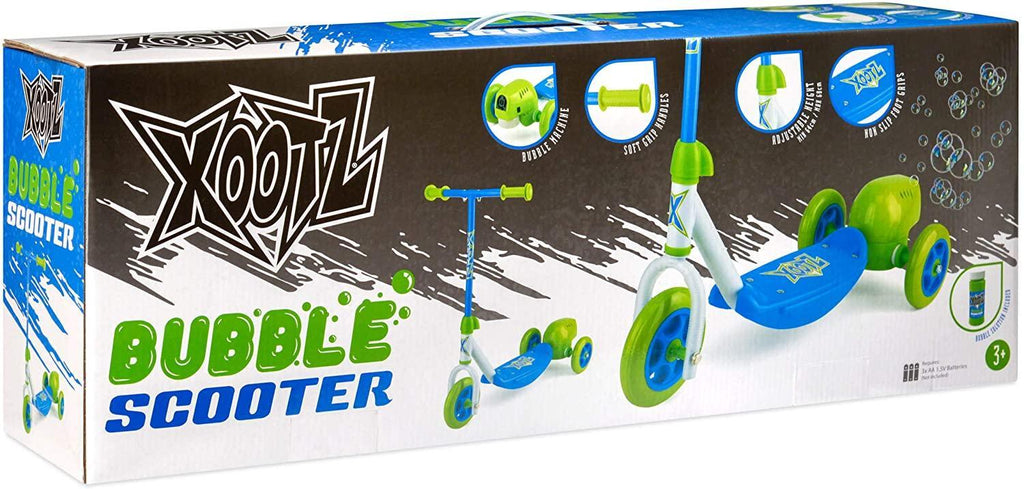 XOOTZ Kids Bubble Scooter, 3 Wheel Kick Scooter with Bubble Blower, Blue - TOYBOX Toy Shop