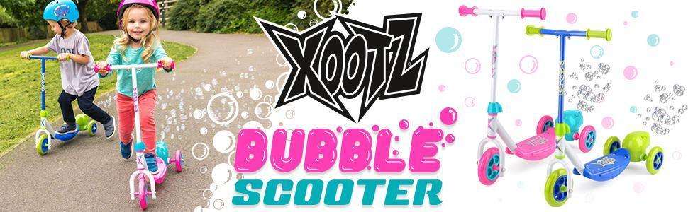 XOOTZ Kids Bubble Scooter, 3 Wheel Kick Scooter with Bubble Blower - TOYBOX Toy Shop