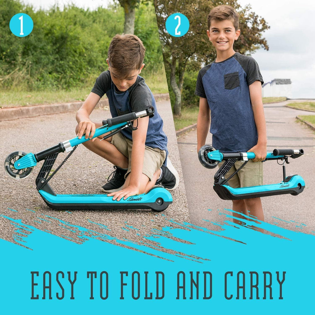XOOTZ Kids Electric Scooter Folding with LED Light Up Wheel - Blue - TOYBOX Toy Shop