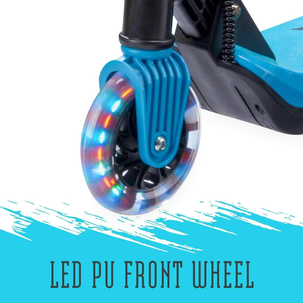XOOTZ Kids Electric Scooter Folding with LED Light Up Wheel - Blue - TOYBOX Toy Shop