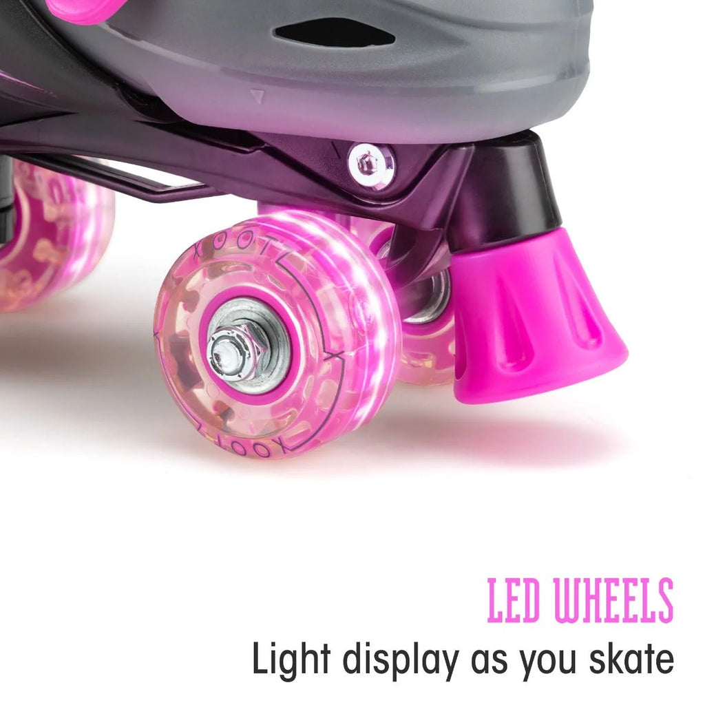 Xootz LED Quad Roller Skates - Pink - Size - TOYBOX Toy Shop