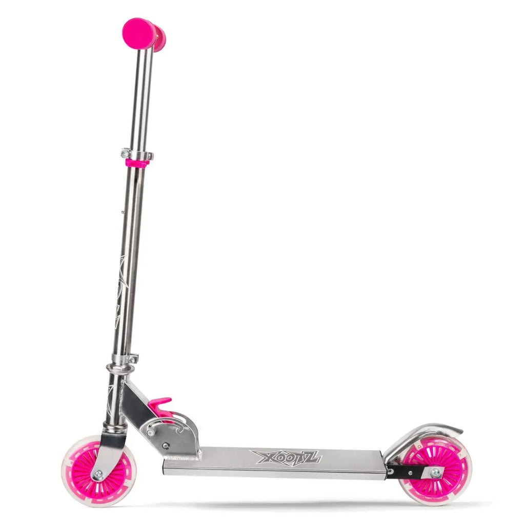 Xootz Light Up LED Folding Scooter - Pink