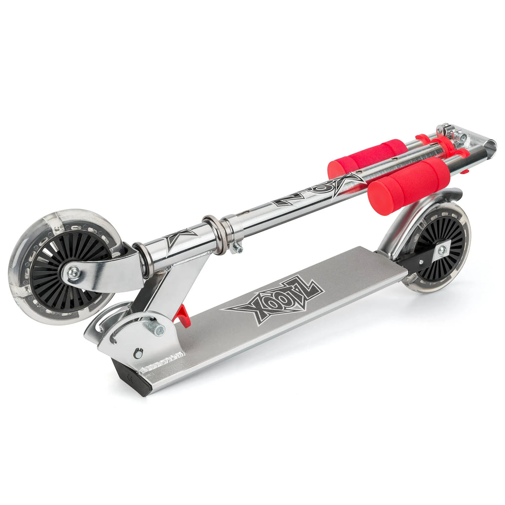 Xootz Light Up LED Folding Scooter - Red