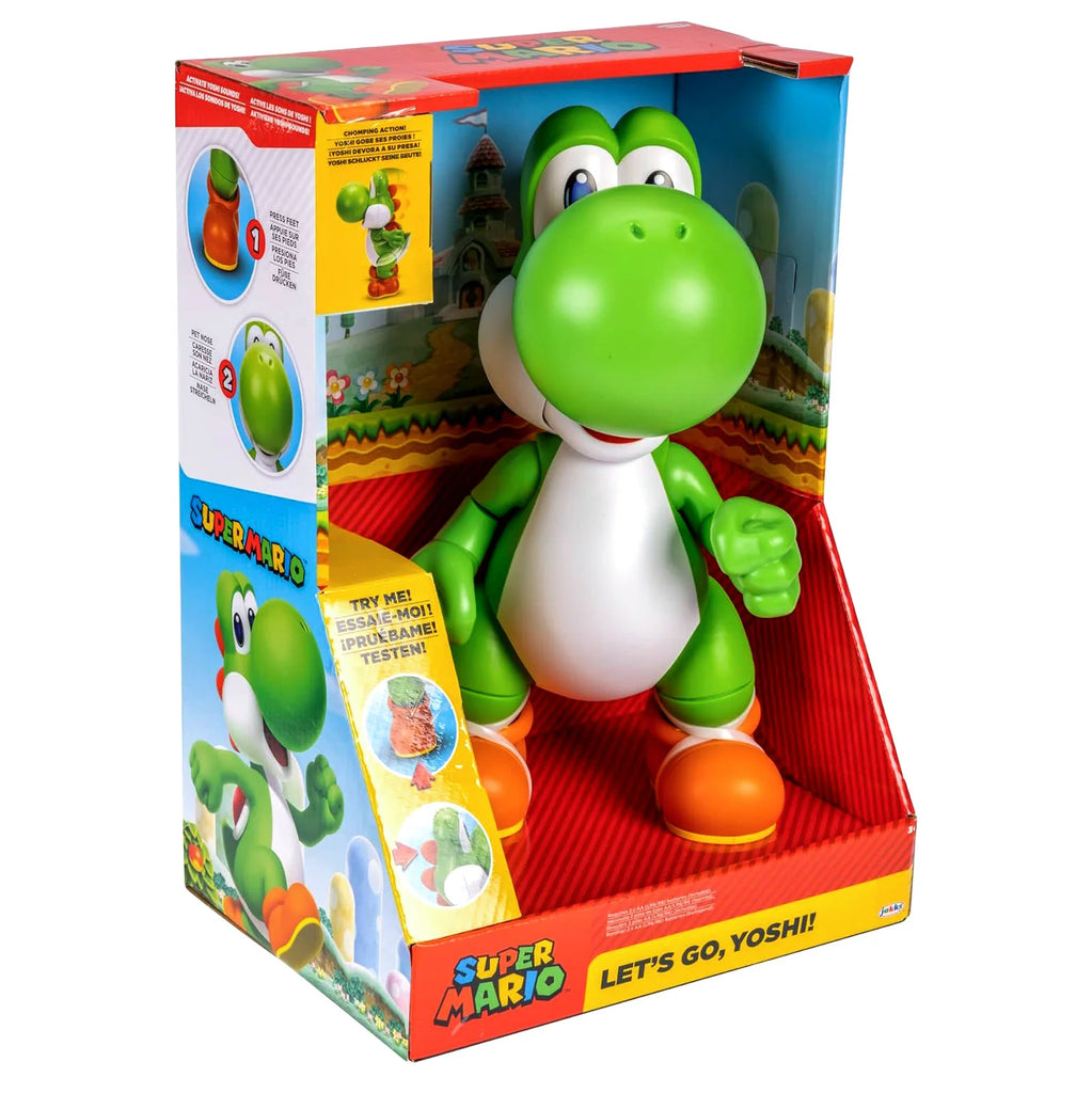 Yoshi Lets Go Super Mario Bros Interactive Figure 36cm - TOYBOX Toy Shop