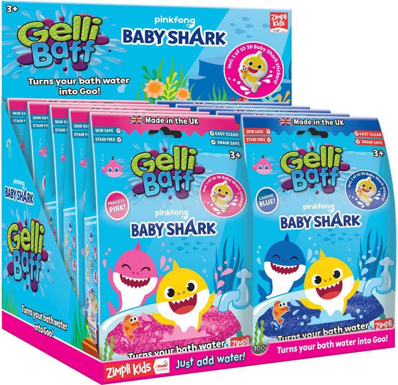 Zimpli Kids Baby Shark - Gelli Baff - 300g Assortment - TOYBOX