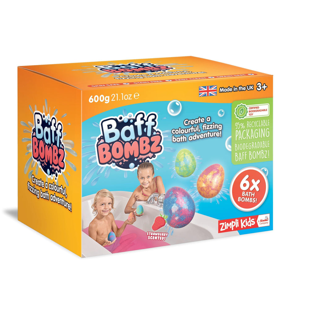 Zimpli Kids Fizzing Baff Bombz Egg Pack - 6 Bath Pack - TOYBOX