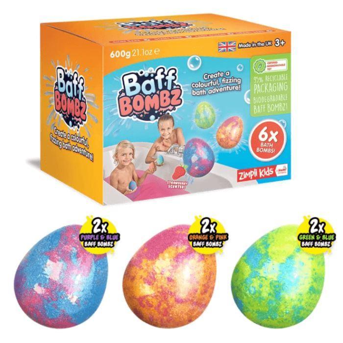 Zimpli Kids Fizzing Baff Bombz Egg Pack - 6 Bath Pack - TOYBOX Toy Shop