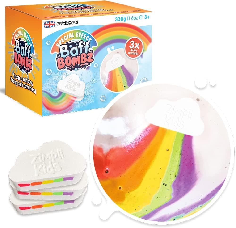 Zimpli Kids Fizzing Rainbow Baff Bath Bombz - 3 Pack 330g - TOYBOX