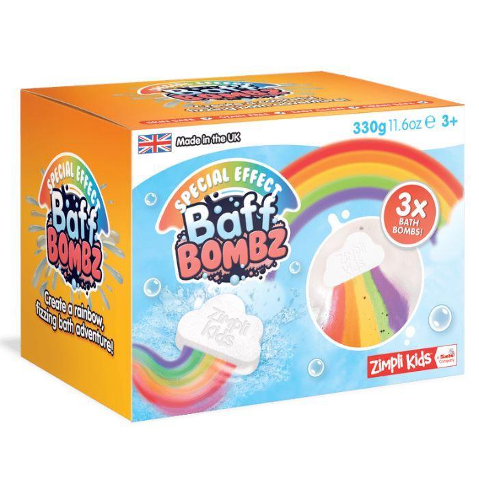 Zimpli Kids Fizzing Rainbow Baff Bath Bombz - 3 Pack 330g - TOYBOX Toy Shop
