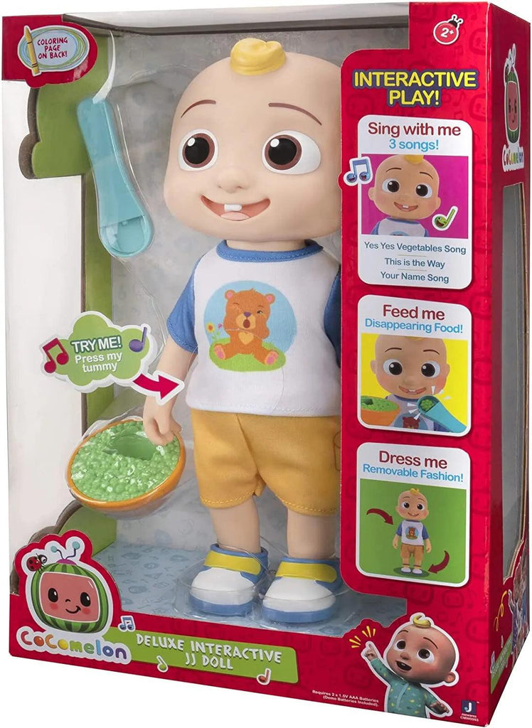 Cocomelon Deluxe JJ Interactive 12-Inch Doll - TOYBOX Toy Shop