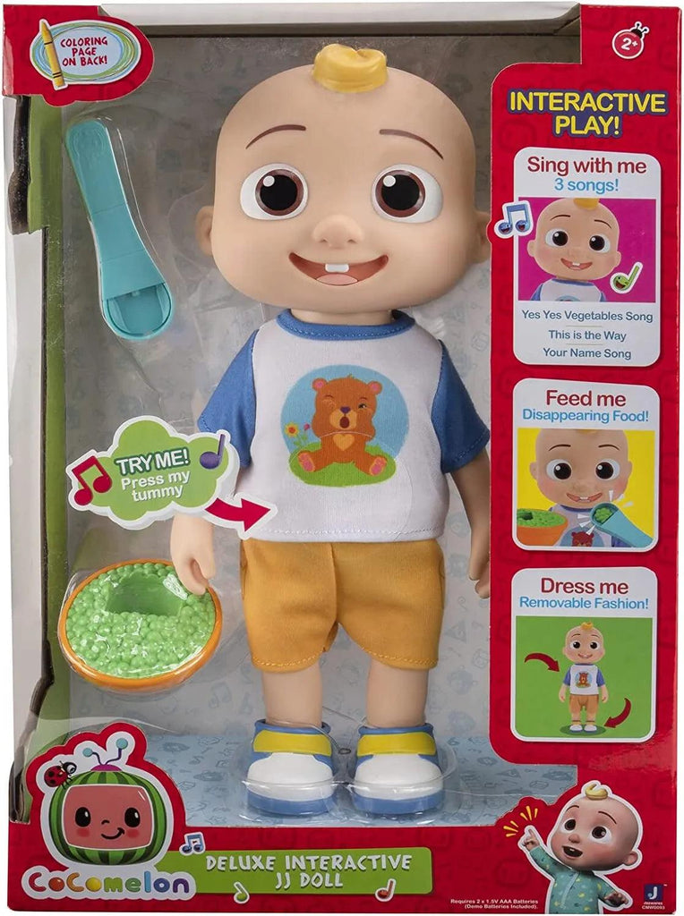 Cocomelon Deluxe JJ Interactive 12-Inch Doll - TOYBOX